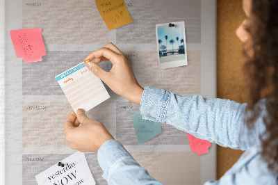 Weekplanner met gekleurde vakken voor bedrukking