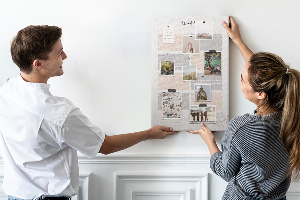 Weekplanner met gekleurde vakken voor bedrukking