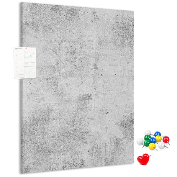 Kurk met bedrukking minimalistisch grijs met een betontextuur