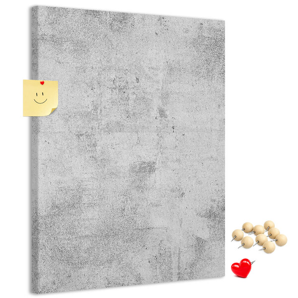 Kurk met bedrukking minimalistisch grijs met een betontextuur