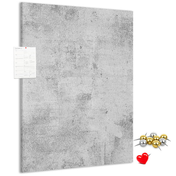 Kurk met bedrukking minimalistisch grijs met een betontextuur