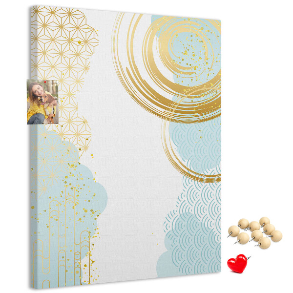 Kurk bedrukken gouden cirkels op een delicate achtergrond