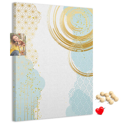 Kurk bedrukken gouden cirkels op een delicate achtergrond