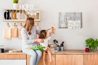Kurk prikbord met houten plaquette met het woord 'liefde'