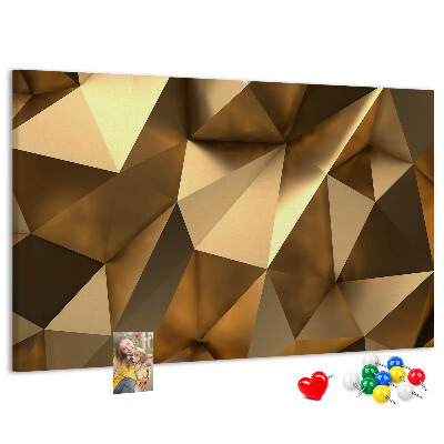 Prikbord met geometrische vormen in bruintinten