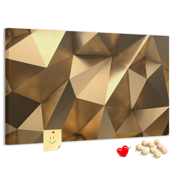 Prikbord met geometrische vormen in bruintinten