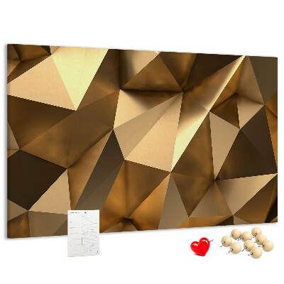 Prikbord met geometrische vormen in bruintinten