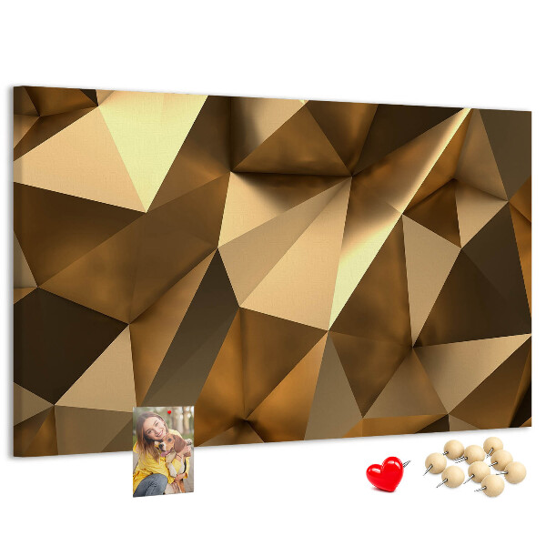 Prikbord met geometrische vormen in bruintinten