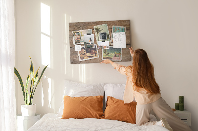 Kurkbord met souvenirfoto's van een tropische vakantie