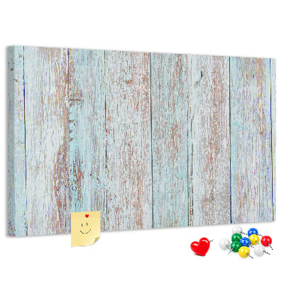 Kurkbord oude planken in verschillende blauwtinten