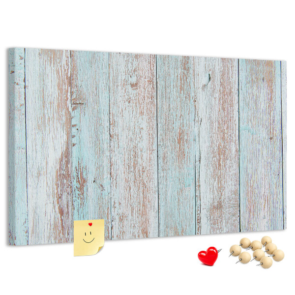 Kurkbord oude planken in verschillende blauwtinten