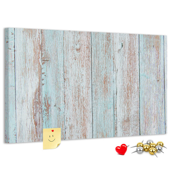 Kurkbord oude planken in verschillende blauwtinten