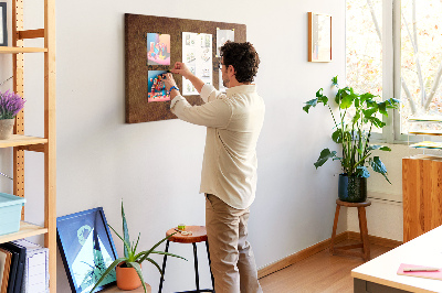Kurkbord wereldkaart met landnamen