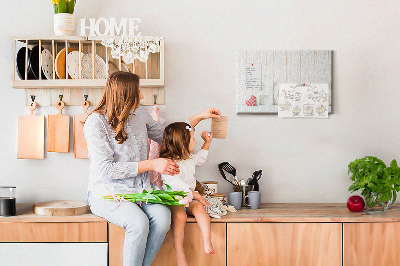 Kurk prikbord met stijlvolle HOME-tekst op een witte achtergrond
