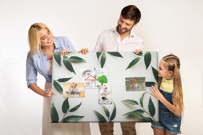 Prikbord met een delicate en minimalistische bladerenprint