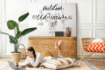 Prikbord buitenavontuur met symbolen