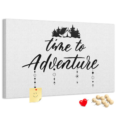 Prikbord tijd voor een avontuur in het bos