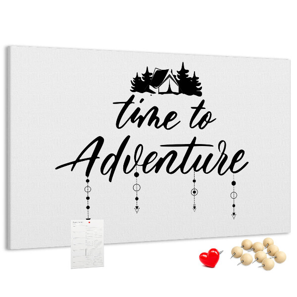 Prikbord tijd voor een avontuur in het bos
