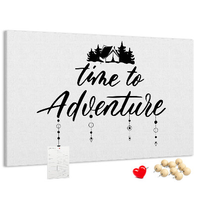 Prikbord tijd voor een avontuur in het bos