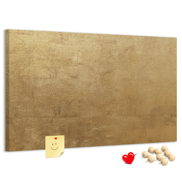 Kurk prikbord met een gouden textuur in een minimalistische stijl