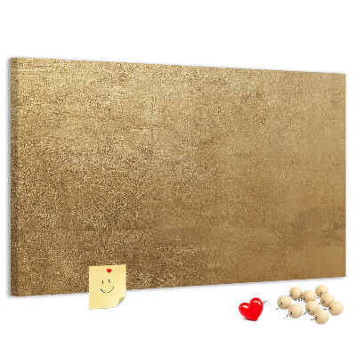 Kurk prikbord met een gouden textuur in een minimalistische stijl