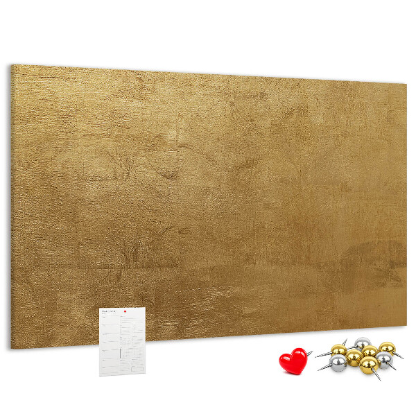 Kurk prikbord met een gouden textuur in een minimalistische stijl