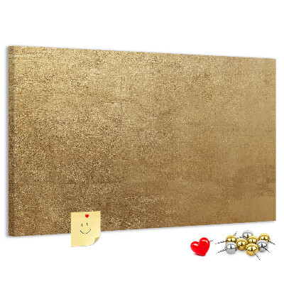 Kurk prikbord met een gouden textuur in een minimalistische stijl