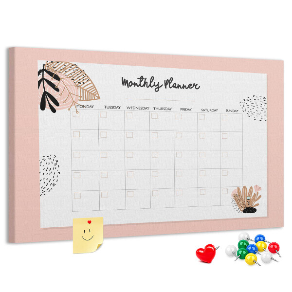 stijlvolle maandplanner met bloemenaccenten