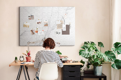 Prikbord elegant marmerpatroon in verschillende wittinten