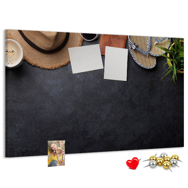 Kurk prikbord met zomerse stranddetails