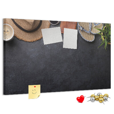 Kurk prikbord met zomerse stranddetails