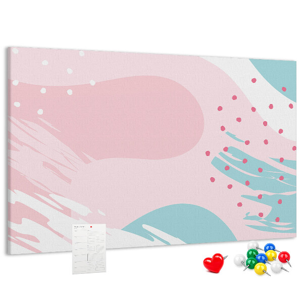 Kurkbord abstracte stippen in pastelkleuren