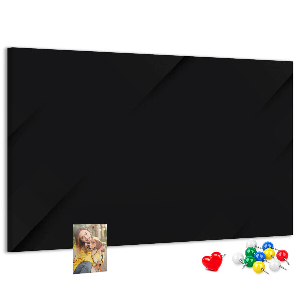 Prikbord zwart met gekleurde spelden