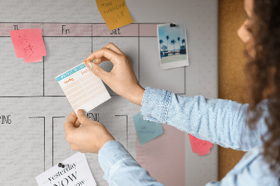 Kurk prikbord weekplanner met ruimte voor notities