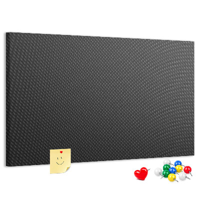 Prikbord zwarte stof met subtiel ruitpatroon