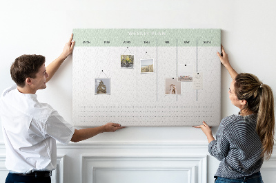 Prikbord weekplanning met duidelijke secties