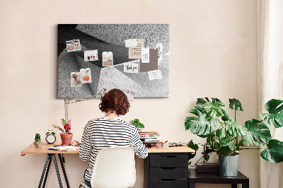 Kurkbord met geometrische vormen in een minimalistische stijl