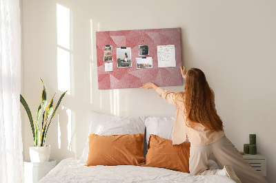 Prikbord geometrische vormen in roze en beige tinten