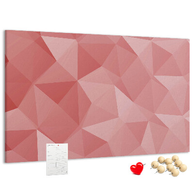 Prikbord geometrische vormen in roze en beige tinten
