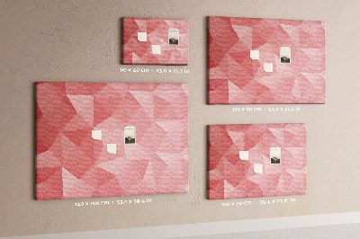 Prikbord geometrische vormen in roze en beige tinten