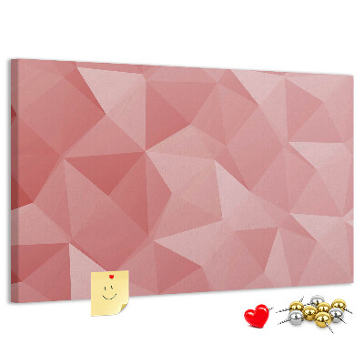 Prikbord geometrische vormen in roze en beige tinten