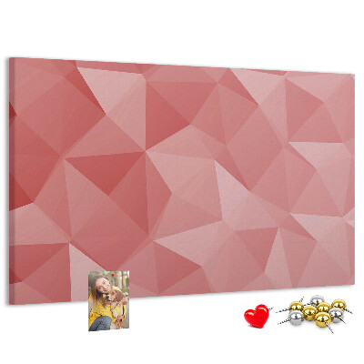 Prikbord geometrische vormen in roze en beige tinten