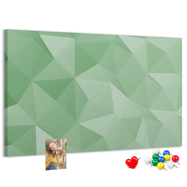 Kurkbord met abstract patroon in groene tinten
