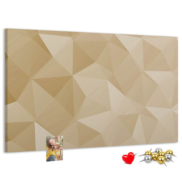 Kurk prikbord met abstract patroon in beigetinten
