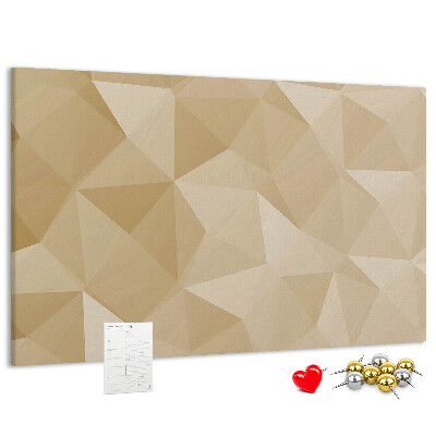 Kurk prikbord met abstract patroon in beigetinten