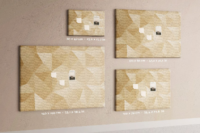 Kurk prikbord met abstract patroon in beigetinten