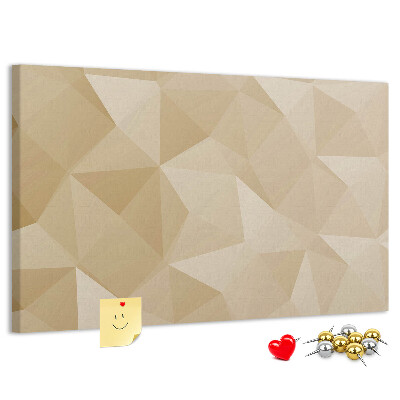 Kurk prikbord met abstract patroon in beigetinten