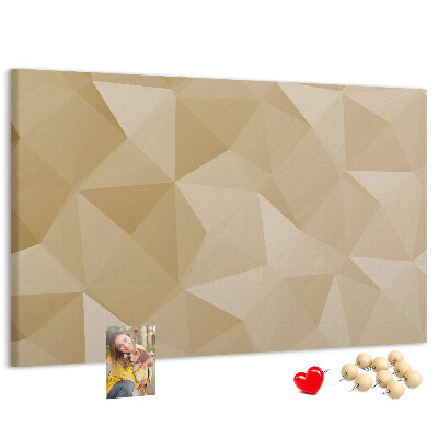 Kurk prikbord met abstract patroon in beigetinten