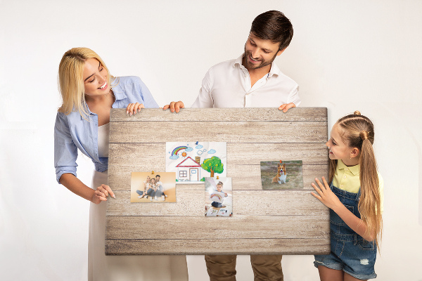 Kurkbord natuurlijk hout in warme tinten