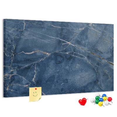 Prikbord marineblauw marmer met lichte aderen